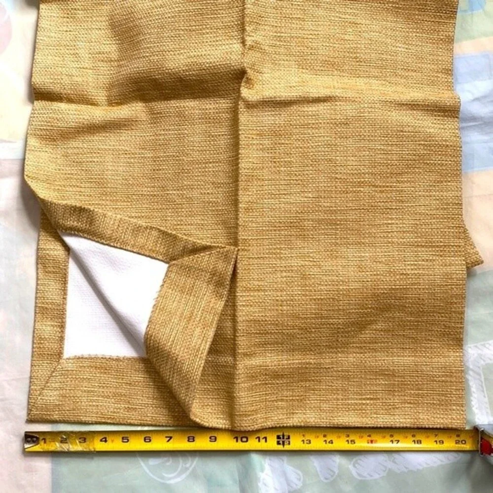 VTG Two (2) Montgomery Ward Permanent Press Drapery Panels Amber 24